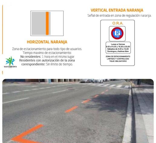 Propuesta zona aparcamiento naranja para residentes