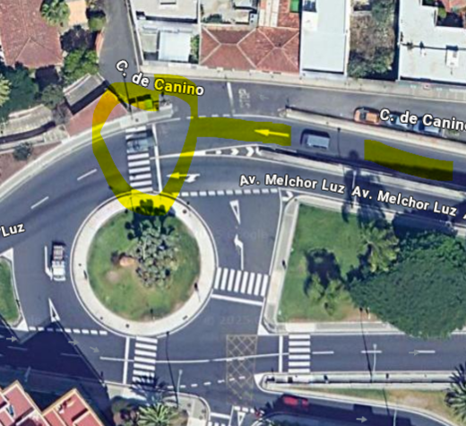 Ubicación paso de peatones a señalizar zona "El Pulpo"